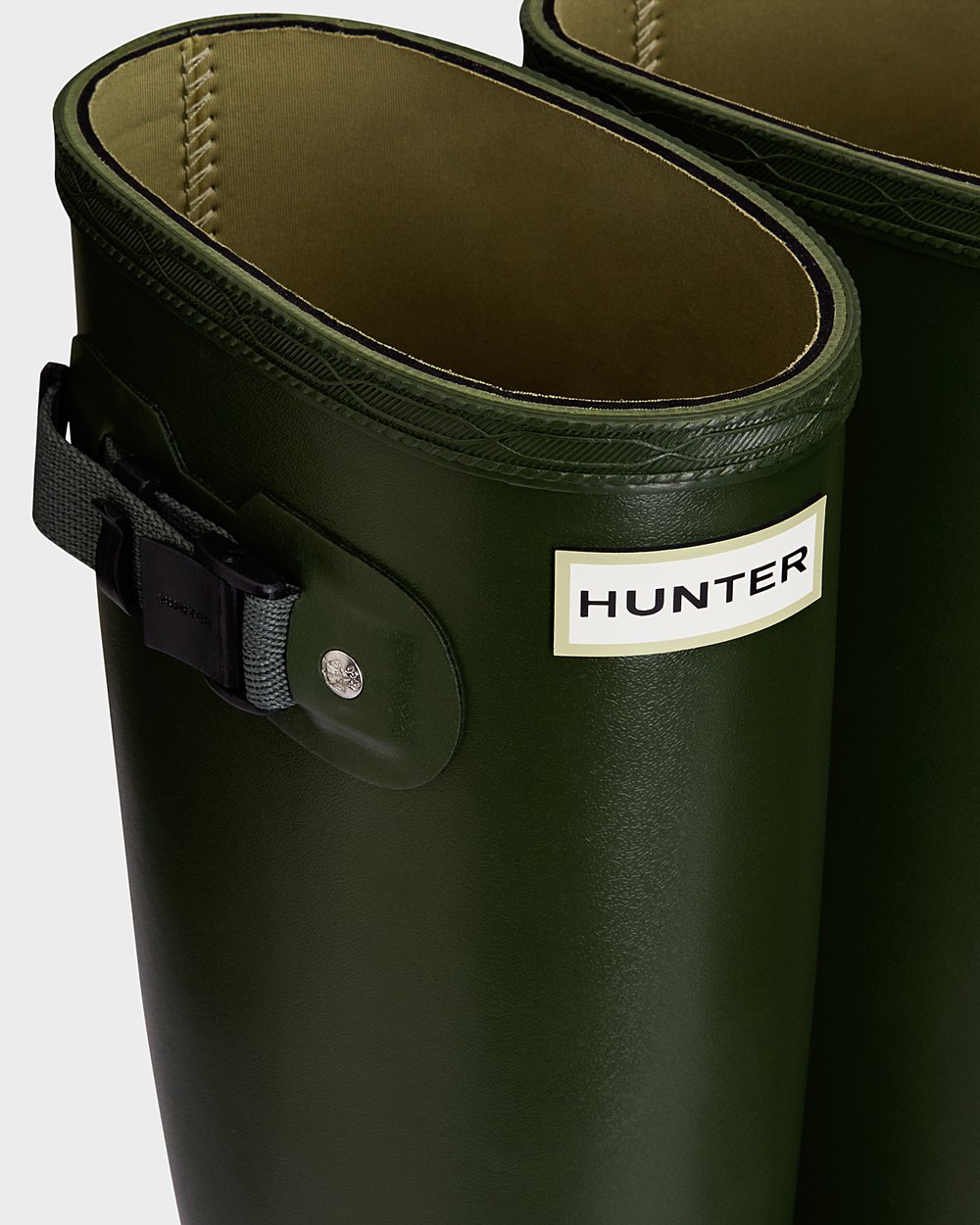 Womens Tall Rain Boots - Hunter Norris Field Neoprene Lined (56JLDCSUF) - Green